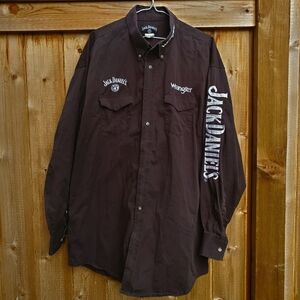 Jack Daniel's×Wrangler street shirt Men's XL to 2XL